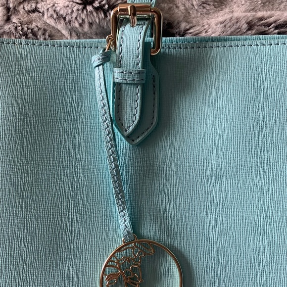 Versace Collection Light Blue Leather Tote Bag - Picture 8 of 15
